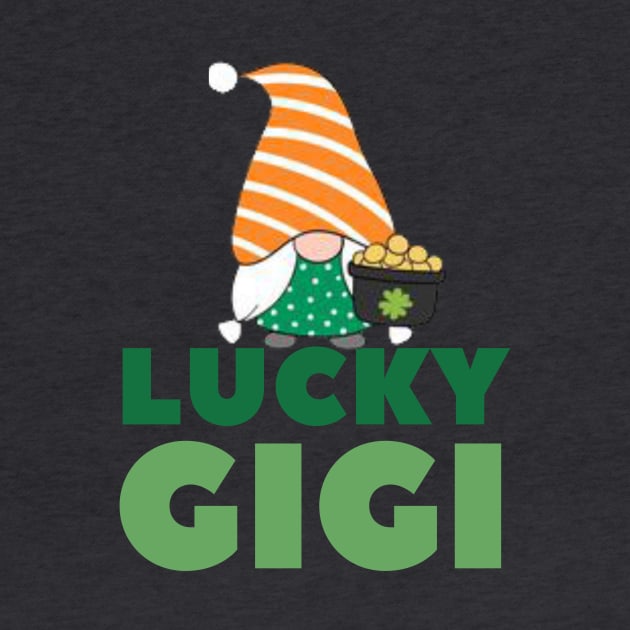 Lucky Gigi Grandmother St Patrick's Day Gnome Irish Gift by yassinebd